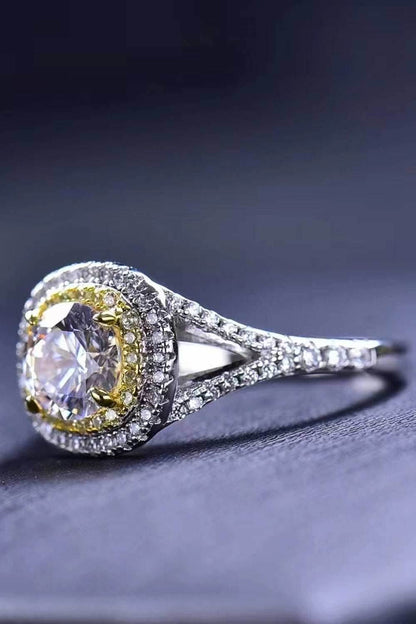 Two-Tone 1 Carat Moissanite Ring - Purcell's Clothing Company