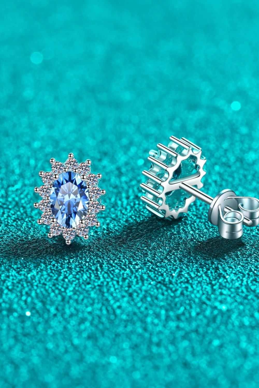 1 Carat Moissanite 925 Sterling Silver Stud Earrings - Purcell's Clothing Company
