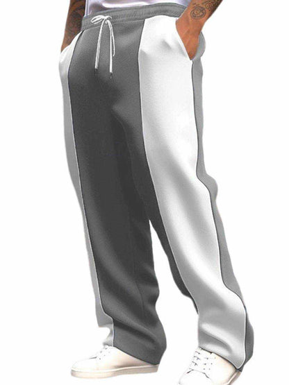 Full Drawstring Contrast Pants Plus - Purcell's Clothing Company