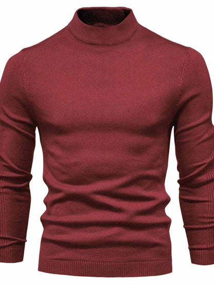 Men's Mock Neck Long Sleeve Sweater - Purcell's Clothing Company