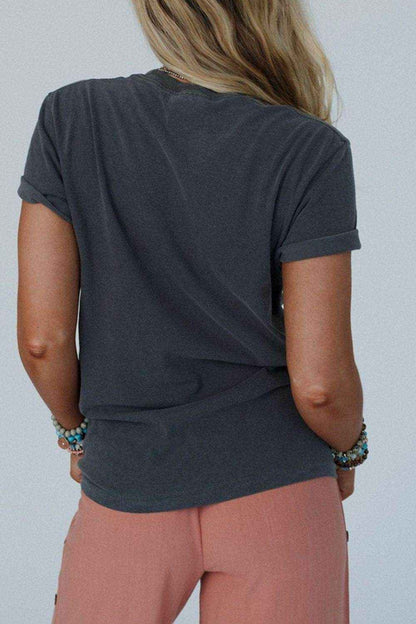 RISE WITH THE SUN Graphic Round Neck Short Sleeve T-Shirt - Purcell's Clothing Company