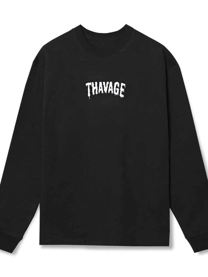 Letter Round Neck Long Sleeve T-Shirt - Purcell's Clothing Company