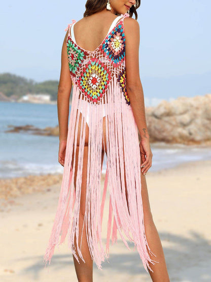 Fringe Spaghetti Strap Cover-Up - Purcell's Clothing Company