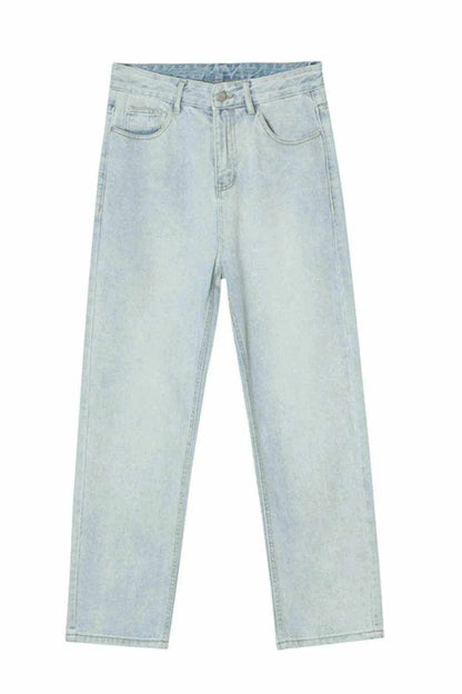Washed Straight-Leg Slim Jeans - Purcell's Clothing Company
