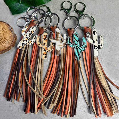 Cactus Keychain with Tassel - Purcell's Clothing Company