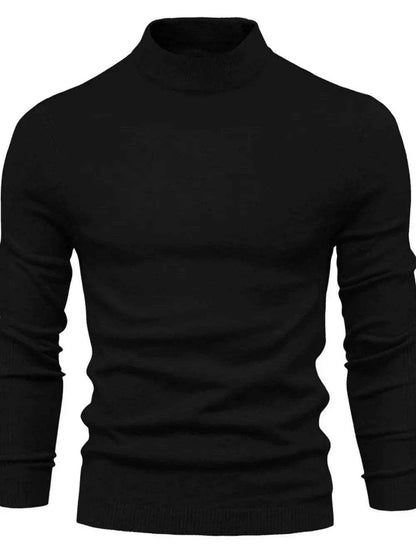 Men's Mock Neck Long Sleeve Sweater - Purcell's Clothing Company