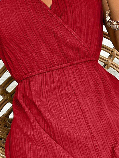 Textured Surplice Sleeveless Romper - Purcell's Clothing Company