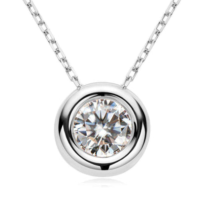 1 Carat Moissanite 925 Sterling Silver Necklace - Purcell's Clothing Company
