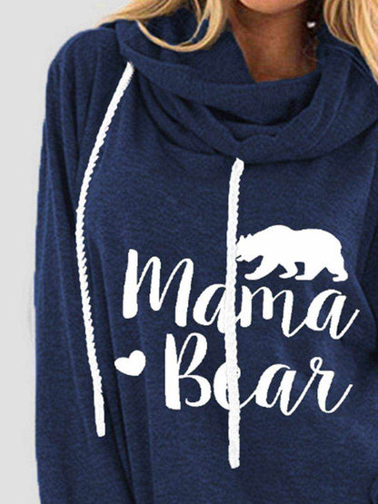 Drawstring Letter Graphic Long Sleeve Hoodie - Purcell's Clothing Company