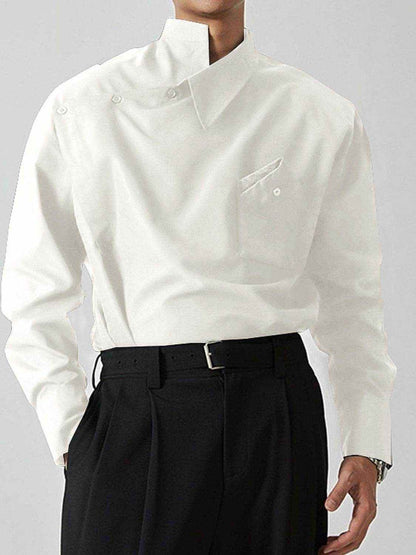 Asymmetrical Long Sleeve Shirt - Purcell's Clothing Company