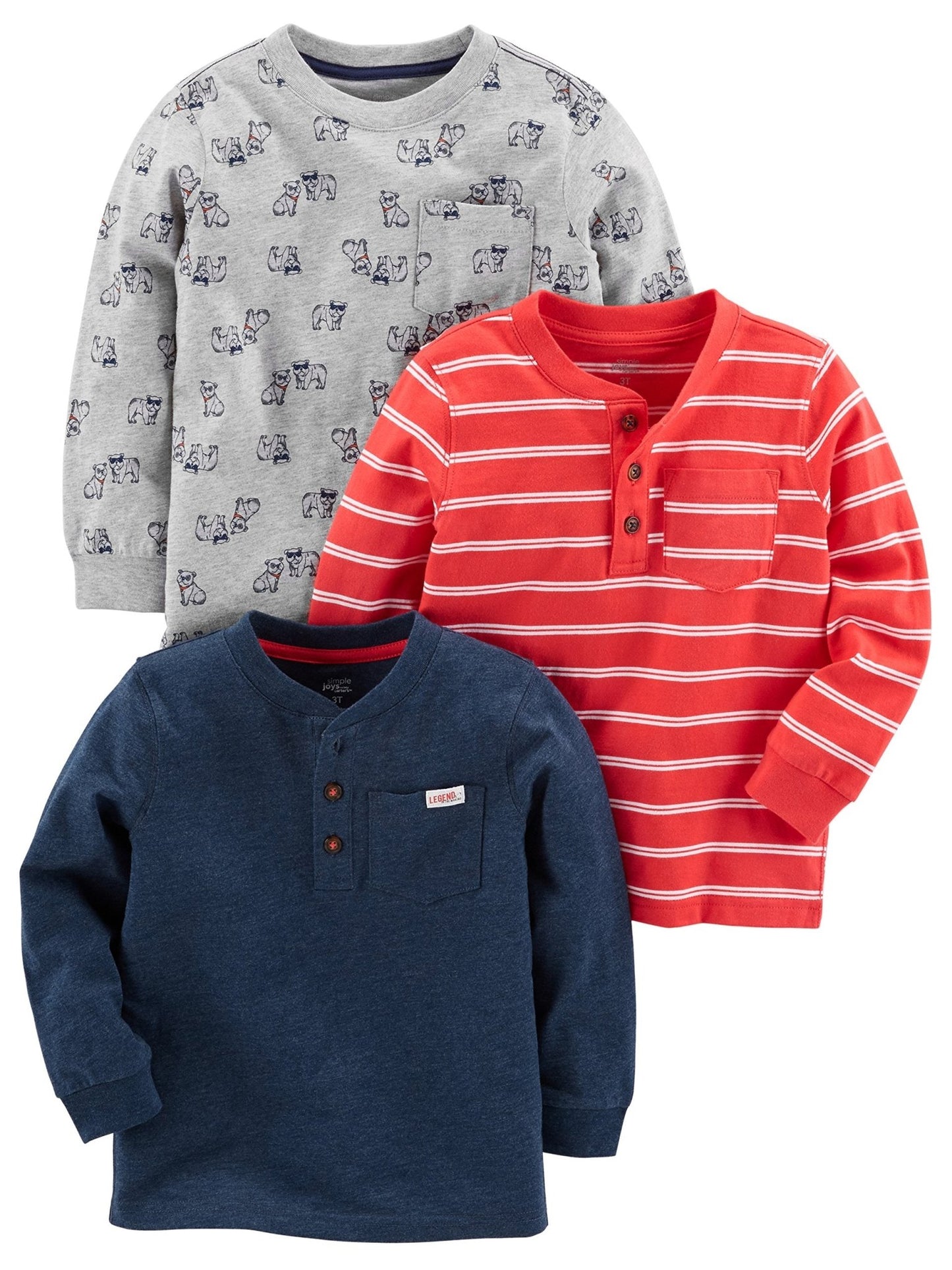 3 - Pack Long Sleeve Shirt - Purcell's Clothing Company - 