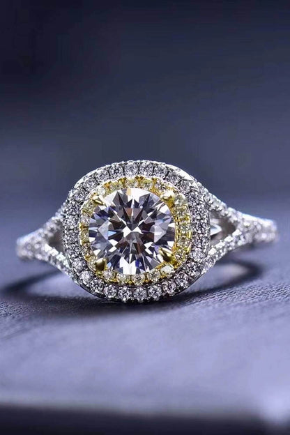 Two-Tone 1 Carat Moissanite Ring - Purcell's Clothing Company