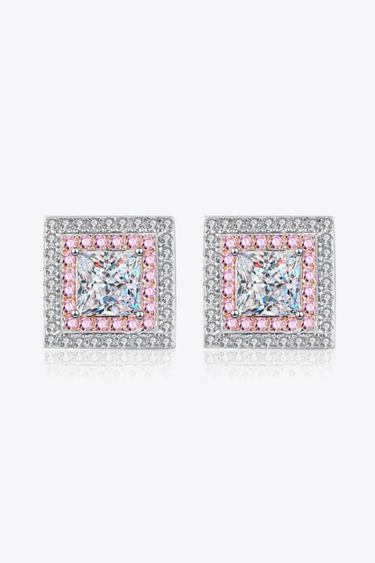 Moissanite Square Stud Earrings - Purcell's Clothing Company