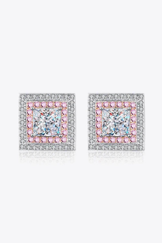 Moissanite Square Stud Earrings - Purcell's Clothing Company