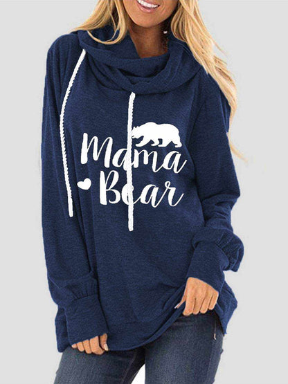 Drawstring Letter Graphic Long Sleeve Hoodie - Purcell's Clothing Company