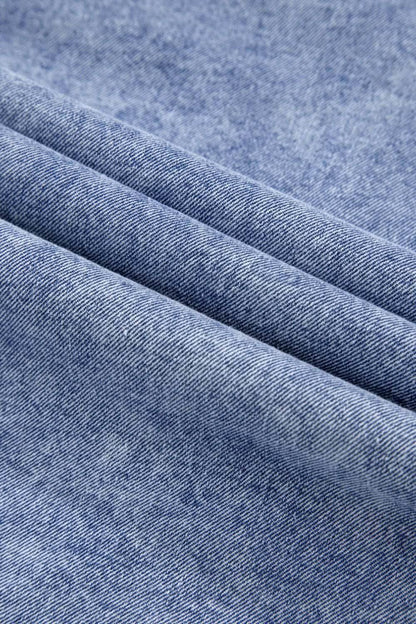 Raw Hem Button Down Long Sleeve Denim Dress - Purcell's Clothing Company