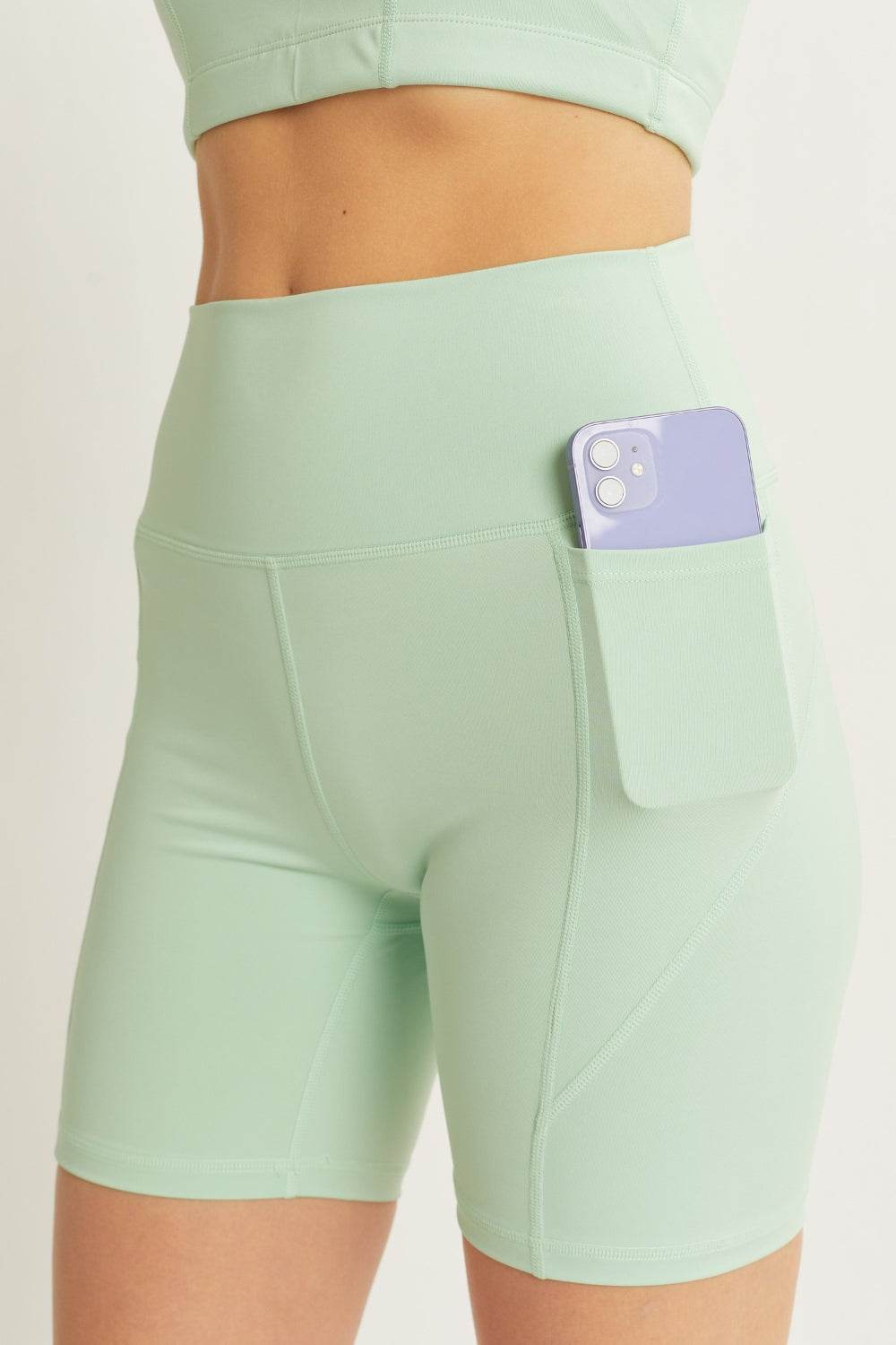 Love Tree High Waist Seam Detail Active Shorts - Purcell's Clothing Company