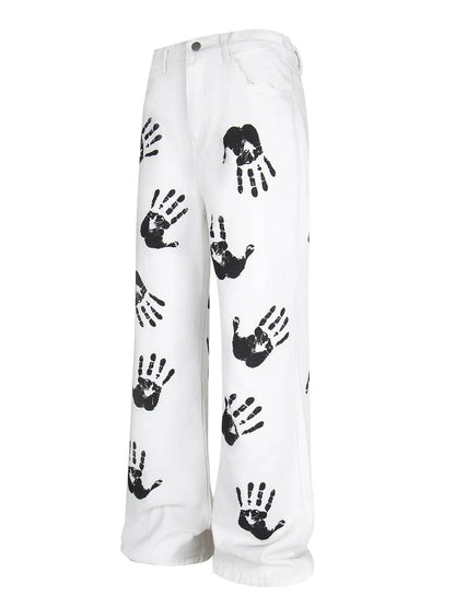 Men's Handprint Pattern Jeans - Purcell's Clothing Company