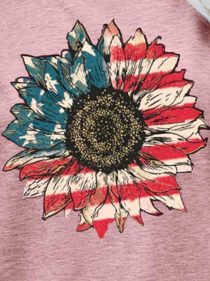 US Flag Flower Graphic Tee - Purcell's Clothing Company