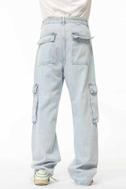 Men's Washed Straight Cargo Jeans - Purcell's Clothing Company
