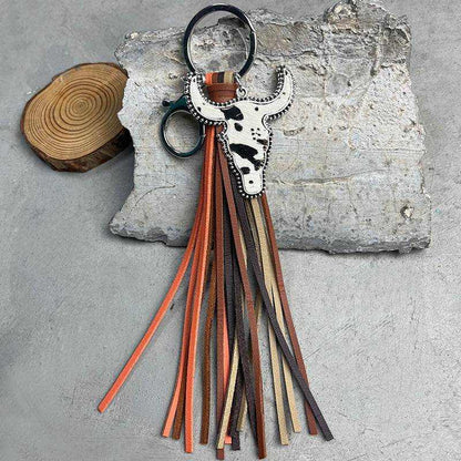 Bull Shape Fringe Key Chain - Purcell's Clothing Company