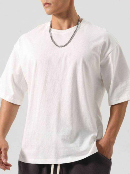 Solid Round Neck Half Sleeve T-Shirt - Purcell's Clothing Company