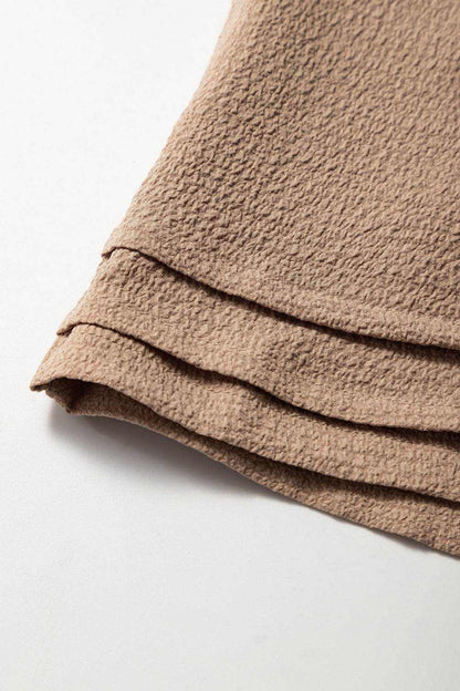 Textured Tiered Edge High Waist Shorts - Purcell's Clothing Company