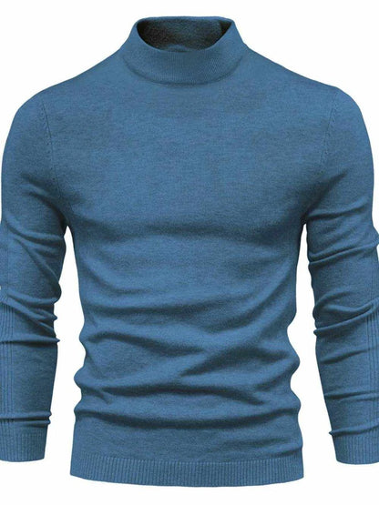 Men's Mock Neck Long Sleeve Sweater - Purcell's Clothing Company