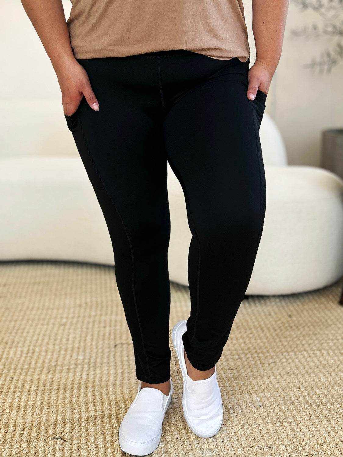 Wide Waistband Sports Leggings - Purcell's Clothing Company