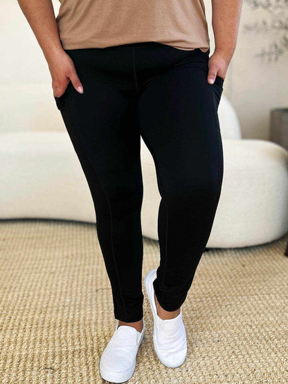 Wide Waistband Sports Leggings - Purcell's Clothing Company