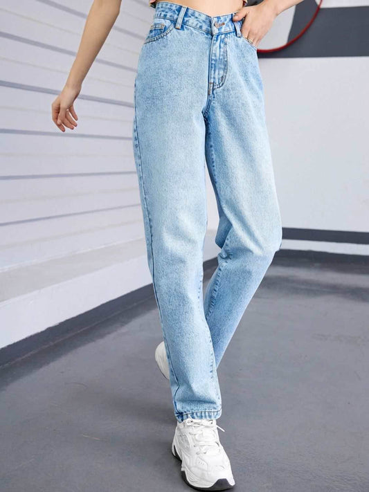 Straight Leg Jeans with Pockets - Purcell's Clothing Company