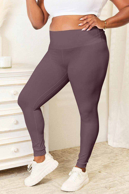 Double Take Wide Waistband Sports Leggings - Purcell's Clothing Company