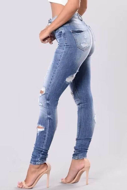 Full Size Distressed Skinny Jeans Plus Size - Purcell's Clothing Company