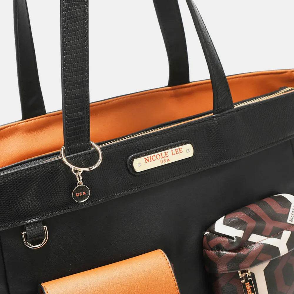 Nicole Lee USA Geometric Pattern Tote Bag - Purcell's Clothing Company