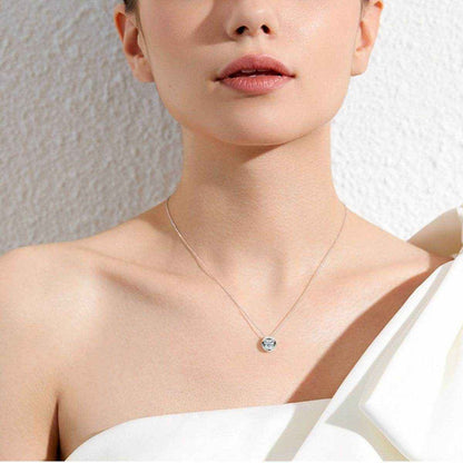 1 Carat Moissanite 925 Sterling Silver Necklace - Purcell's Clothing Company