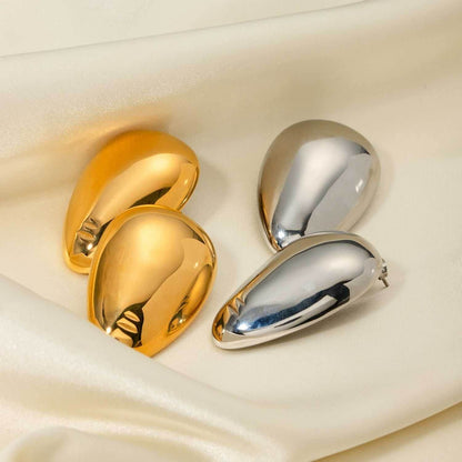 Stainless Steel Teardrop Stud Earrings - Purcell's Clothing Company