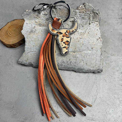 Bull Shape Fringe Key Chain - Purcell's Clothing Company