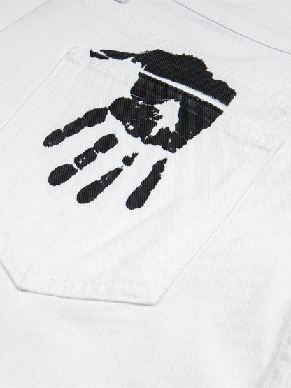 Men's Handprint Pattern Jeans - Purcell's Clothing Company