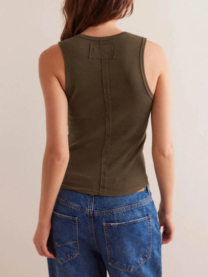 V-Neck Wide Strap Tank - Purcell's Clothing Company