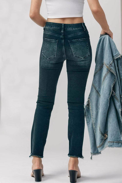 Mid-Rise Waist Skinny Jeans with Pockets - Purcell's Clothing Company