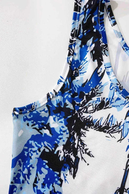 Printed Scoop Neck Wide Strap Mini Dress - Purcell's Clothing Company