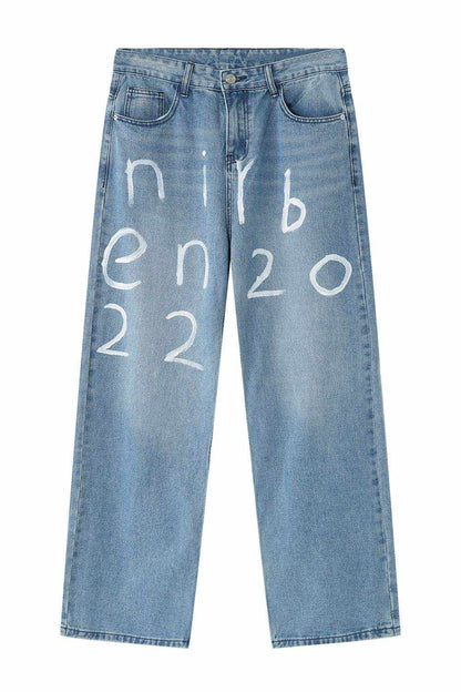 Men's Graffiti Wide Leg Jeans - Purcell's Clothing Company