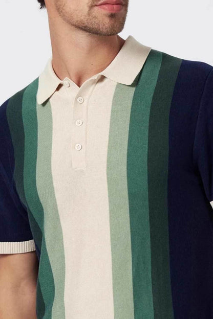 Contrast Striped Short Sleeve Polo - Purcell's Clothing Company