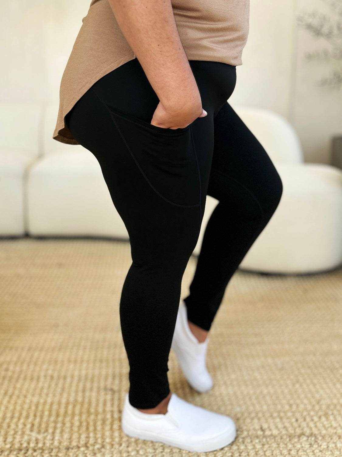 Wide Waistband Sports Leggings - Purcell's Clothing Company