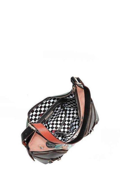 Nicole Lee USA Party King Shoulder Bag with 2 Accessory Pockets Front - Purcell's Clothing Company