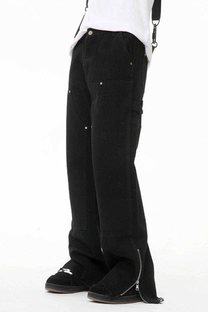 Men's Raw Hem Bootcut Jeans with Zip-Up Sides - Purcell's Clothing Company