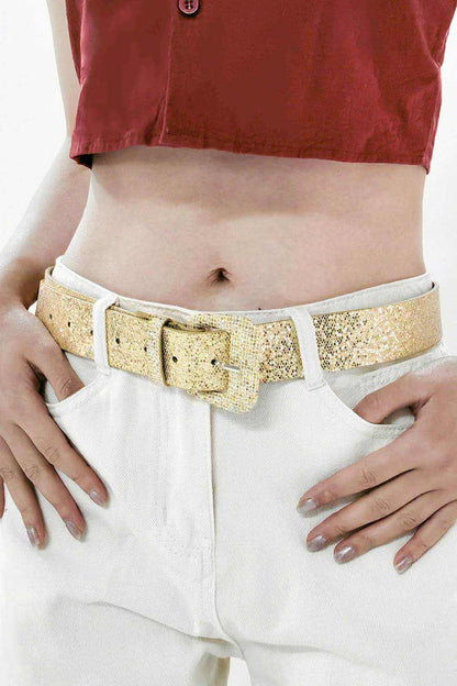 Glitter PU Leather Belt - Purcell's Clothing Company