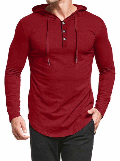 Men's Plus Size Drawstring Long Sleeve Hoodie - Purcell's Clothing Company