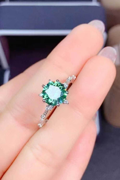 All Eyes On Me 1 Carat Moissanite Platinum-Plated Ring - Purcell's Clothing Company