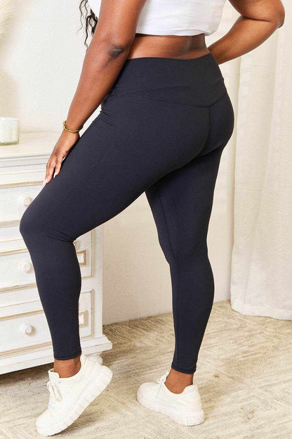 Double Take Wide Waistband Sports Leggings - Purcell's Clothing Company